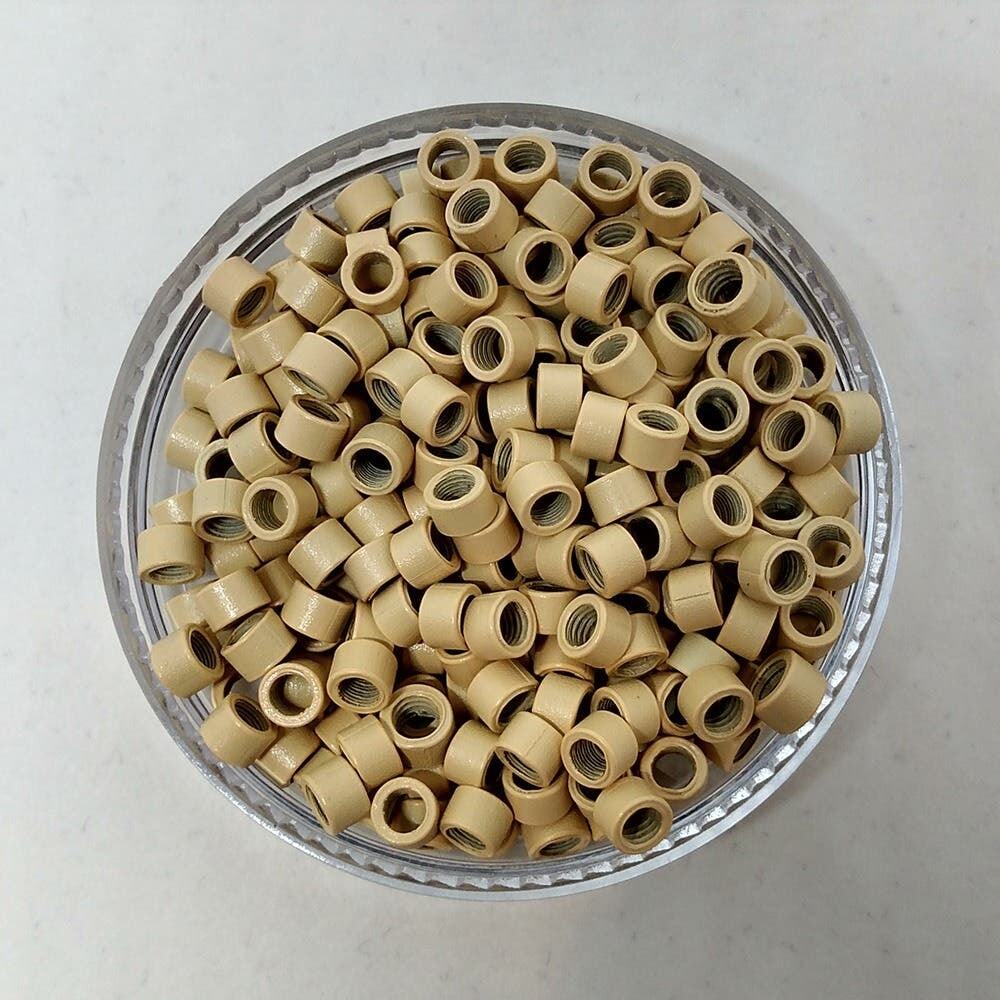 New 500 pcs Blonde Hair Extensions Micro Rings Links Beads 5mm‎ Silicone Human
